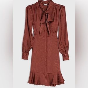 NWT: Express Jacquard Snakeskin Tieneck Dress